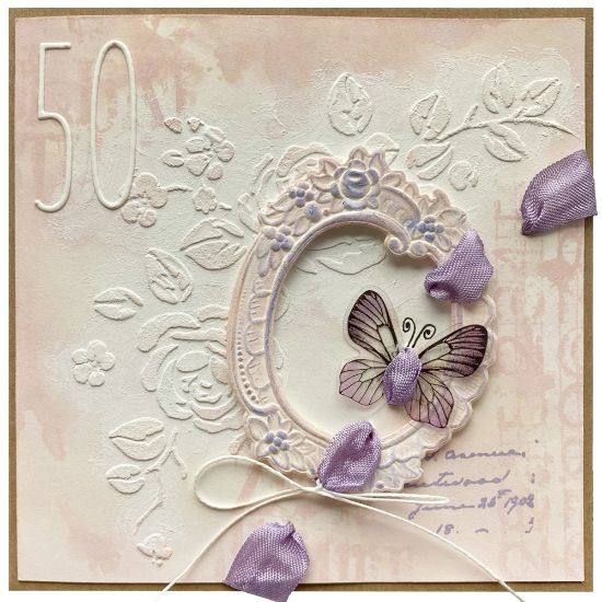 Obrázek Přání k 50. narozeninám S motýlkem