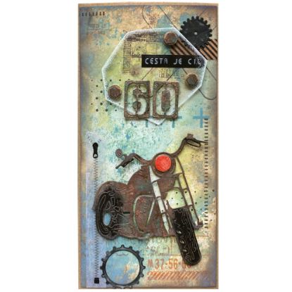 Obrázek Přání k 60. narozeninám Motorkář 3