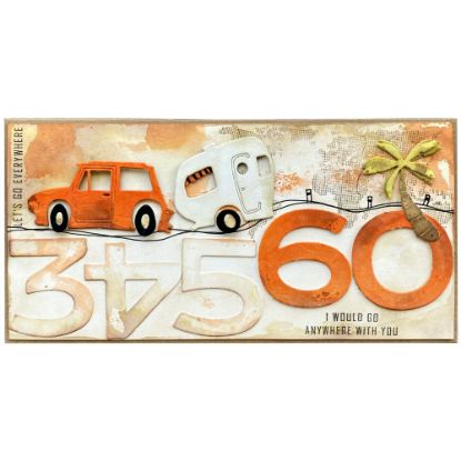 Obrázek Přání k 60. narozeninám S karavanem