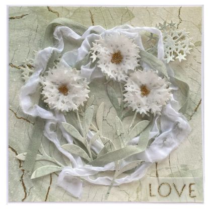 Obrázek Svatební přání - Bílé kytičky