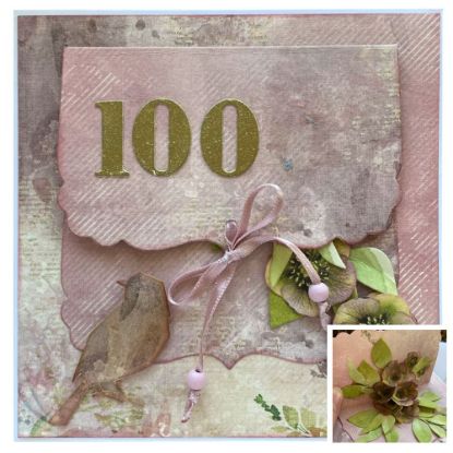 Obrázek Přání k 100. narozeninám Pop-up květiny 2