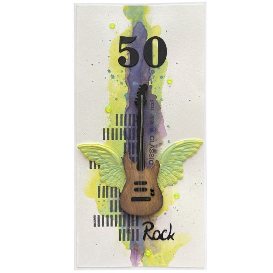 Obrázek Přání k 50. narozeninám Rocker neonové