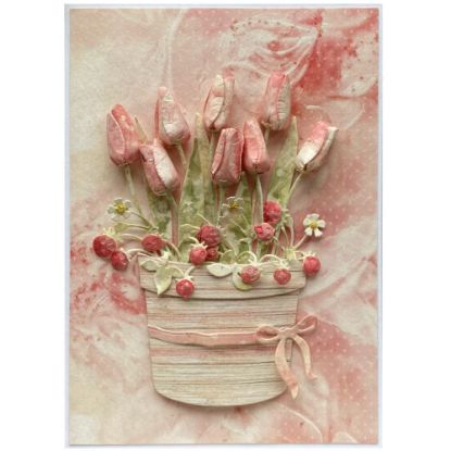 Obrázek Přáníčko do obálky - Tulipány a jahody