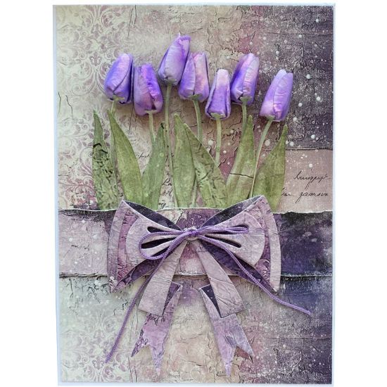 Obrázek Přáníčko do obálky - Fialové tulipány