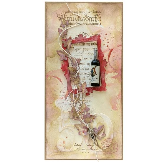 Obrázek Přání k 50. narozeninám Červené víno