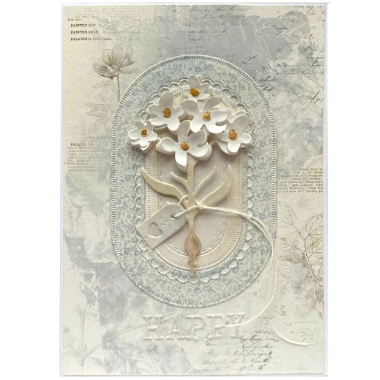 Přání s bílou květinou