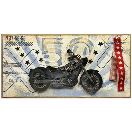 Obrázek Přáníčko k 50. narozeninám Motorkář